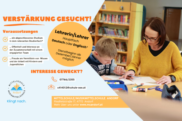 Inserat - Verstärkung gesucht